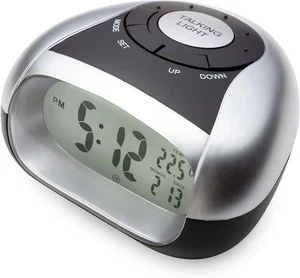 Loud Talking Alarm Clock with Time and Temperature - for Low Vision or Blind (Gr - Picture 1 of 8