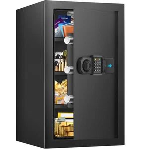 [23,6" de Alto] Caja Fuerte Extra Grande para Uso Doméstico, Cajas Fuertes Digitales para el Hogar con Programa... - Imagen 1 de 9