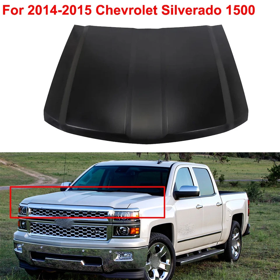 Front Hood Panel For Chevy Silverado 1500 2014-2015 Primed 23271756 Foto 1 de 4