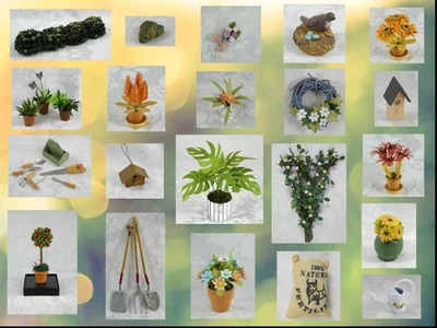 dollhouse/miniature houseplants, flowers, garden & yard accessories - Image 1 of 2
