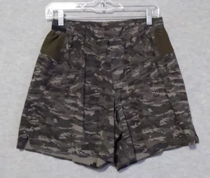 Lululemon Men's Black Camo Lined Shorts Size 26 Lightweight - Picture 1 of 7