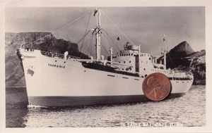 CANADA CHRISTENSEN CANADIAN SOUTH AFRICAN LINE RPPC MS THORSISLE CAPE TOWN S.A. - Picture 1 of 2