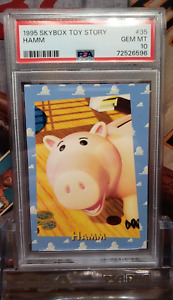 ADORABLE 1995 Skybox Toy Story #35 HAMM PSA 10 Gem Mint RC Pixar Low pop Rare !
