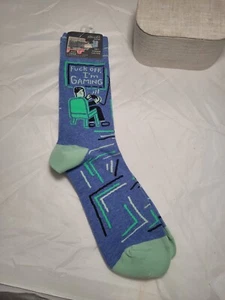 Blue Q Novelty Socks Men's Crew “F Off, I’m Gaming” Size 7-12 Funny - Picture 1 of 3