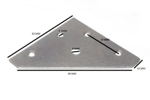 Corner Mending Repair Plate 83mm X 1mm ZP Pack Of 50 - Picture 1 of 1