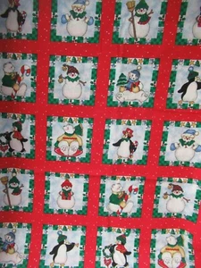 Daisy Kingdom Christmas Holiday SQUARES 4"x4" VTG 1996 Cotton Fabric SBTYX44" - Picture 1 of 8