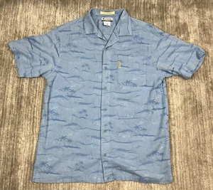 Columbia Mens Shirt Large Blue Shortsleeve Button Up River Lodge Fishing Outdoor - Picture 1 of 11