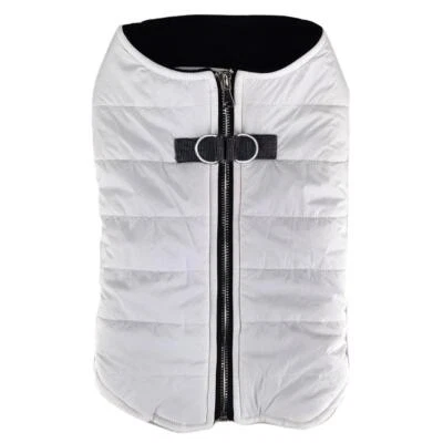 Doggie Design Zip-up Dog Puffer Vest - White - Image 1 of 3