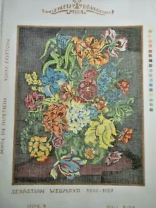Wiener Handarbeit Mill Floral Needlepoint Canvas Cotton Sebastian Wegmayr New - Picture 1 of 7