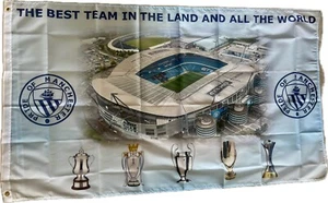City Flags 5 Cups Banner Champions World Fan Flags Gifts Manchester UNBRANDED - Picture 1 of 5