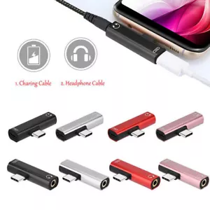 Cavo sdoppiatore adattatore ricarica cuffie audio jack AUX da USB-C Type-C a 3,5 mm - Foto 1 di 16
