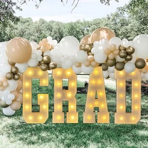 2025 Graduation Decorations, 3FT Large Grad 2025 Marquee Light Up Letters Sig... - Picture 1 of 7