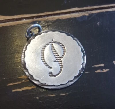 John Wind Silver Sorority Gal Silver Letter "P" Large Pendant - Image 1 of 4