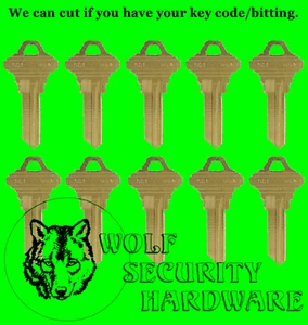 Lot of 10 SC1 Schlage C 5 Pin Solid Brass Key Blank - Picture 1 of 1