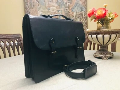 POLO RALPH LAUREN Vintage Doble Correa Cuero Maletín/Bolso Mensajero - EE. UU. Foto 1 de 4