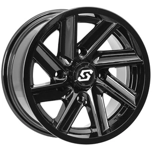 SEDONA CHOPPER Aluminum ATV UTV RIM WHEEL 14x7 4/136 4/137 5+2 Black - Picture 1 of 6