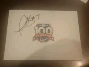 Plaxico Burress signed 5x7 autographed new york giants 100 season picture photo - Picture 1 of 1