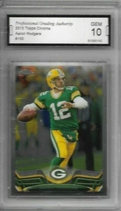 PGA Gem Mint 10 Aaron Rodgers Topps Chrome 2013 Green Bay Packers #150 - Bild 1 von 2