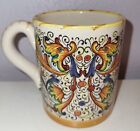 Vintage Ceramiche Italy~16oz. Coffee Mug~Yellow/Orange Scrolls