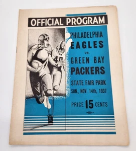 PHILADELPHIA EAGLES @ GREEN BAY PACKERS - NFL FUSSBALLPROGRAMM - 1937 - Bild 1 von 5