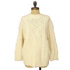 Madewell Cable-Knit Oversized Sweater Xxs Wool Blend Antique Cream Nwt B53