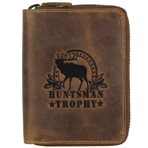 Greenburry Vintage Huntsman Trophy RFID Leder Reißverschluss Geldbörse 821A - Imagen 1 de 8