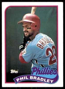 1989 Topps #608 Phil Bradley Outfield Philadelphia Phillies envío gratuito - Imagen 1 de 1
