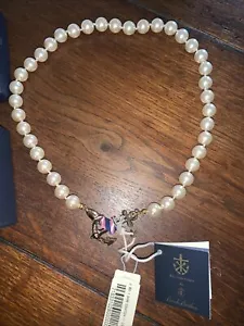 Collana di perle bianche KJP & Co/ Brooks Brothers NUOVISSIMA PREZZO AL PUBBLICO £ 130 chiusura di ancoraggio - Foto 1 di 9