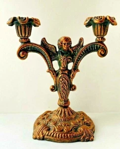 VINTAGE CANDLESTICK FIGURE GUARDIAN ANGEL METAL SOVIET HOME DECOR CANDLE HOLDER - Picture 1 of 8