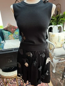 Dolce Gabbana Silk/ Wool Skirt And Tank top Set, Black Size Uk 4/6 - Picture 1 of 7