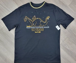 Disneyland Main Street Electrical Parade 50 Years Black T-Shirt 2022 Disney NWT - Picture 1 of 5