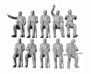 WWII British Army Troop Carrier - Berets - 10 Figure Set - Picture 1 of 4