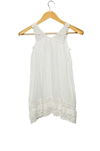 Doen Dress 4 Years Girl Kid's Sleeveless Crochet Lace Boho Ivory Midi NEW 38754 - Picture 1 of 6