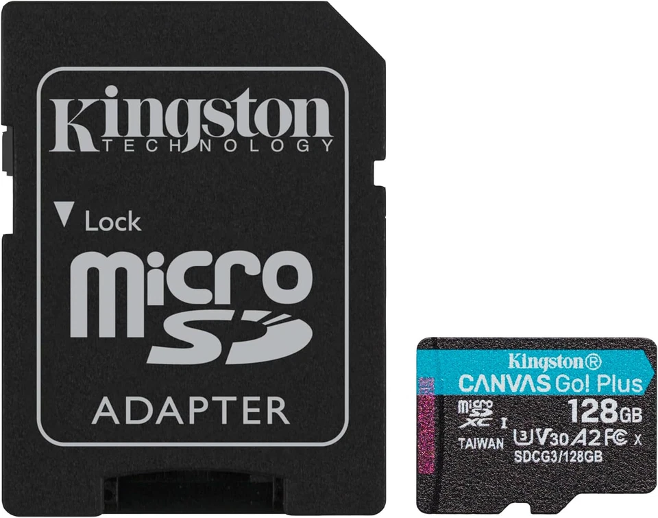Kingston 64GB MicroSDXC Canvas Go Plus Memory Card with SD Adapter (SDCG3/64GB) - Image 1 of 4