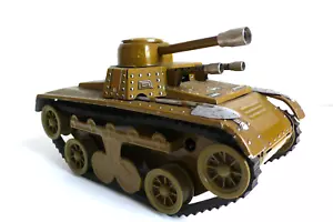 JOUSTRA TANK "TCHAD" CHAR TÔLE LITHOGRAPHIÉE Lg 20cm TRÈS BON ÉTAT 1953 - Bild 1 von 7