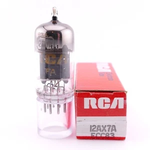 One RCA 12AX7A ECC83 Tube Test%: 100/104 TV-7, GM%: 87/87 AMPLITREX - Picture 1 of 3