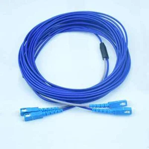100M Armored cable SC to SC SM 9/125 Duplex Fiber Patch Cord - Afbeelding 1 van 1