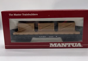 HO - MANTUA 727-001 SANTA FLAT CAR W/CRATES - NEW - q - Picture 1 of 4