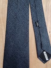 Charvet Place Vendome Blue Tie-Dark Blue Micro Matt Pattern 100% Silk French Tie