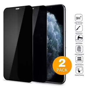 2xFor iPhone 15 14 13 12 Pro Max Privacy AntiSpy Tempered Glass Screen Protector - Picture 1 of 6