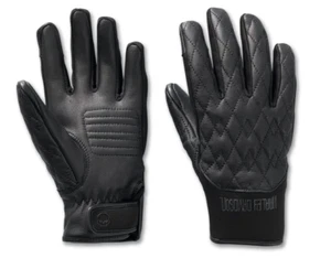 Harley-Davidson Women's Willie G Skull Graphic Leather Riding Gloves Black Small - Picture 1 of 1