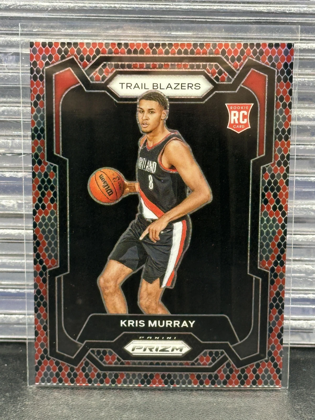 2023-24 Prizm Kris Murray Snakeskin Prizm SP Rookie Card RC #142 Trail Blazers