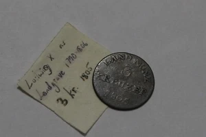 ๐งญ ๐ฉ๐ช GERMANY HESSE-CASSEL 3 KREUZER 1805 B73 #K8195 - Picture 1 of 3