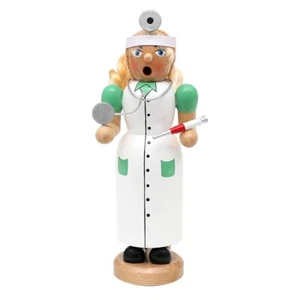 Räuchermann Ärztin mit Spritze 19 cm groß Doktorin farbig Räucherfigur NEU - Bild 1 von 1