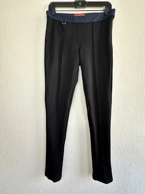 Anthropologie CARTONNIER Black Blue Polo Riding Pants Leggings Trousers Sz 6 - Image 1 of 4