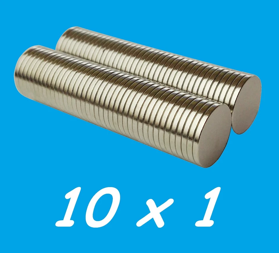 200 MAGNETI NEODIMIO 10X1 MM CALAMITA POTENTE FIMO CERAMICA MAGNETE CALAMITE - Immagine 1 di 1
