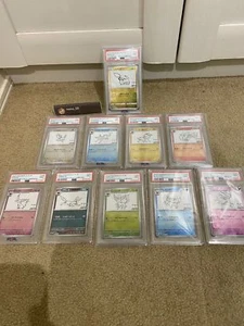 PSA 9 Pokemon Yu Nagaba pikacyu Eevee Promo 【 Set Of 10 】 FULL complete express! - Picture 1 of 22