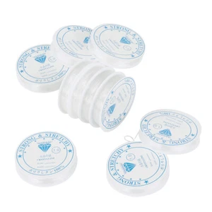 10 Rolls Clear Elastic Crystal Threads Beading Strecth Cords String Pick Size - Picture 1 of 10