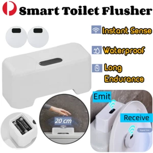 Auto Toilet Flushing Button Touchless Flusher Sensor Wireless WIFi Bathroom kit - Picture 1 of 17