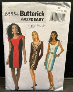 Butterick Fast & Easy Misses/Misses zierliches Kleid Muster B5554 WMS GRÖSSE 16-22 UC - Bild 1 von 2